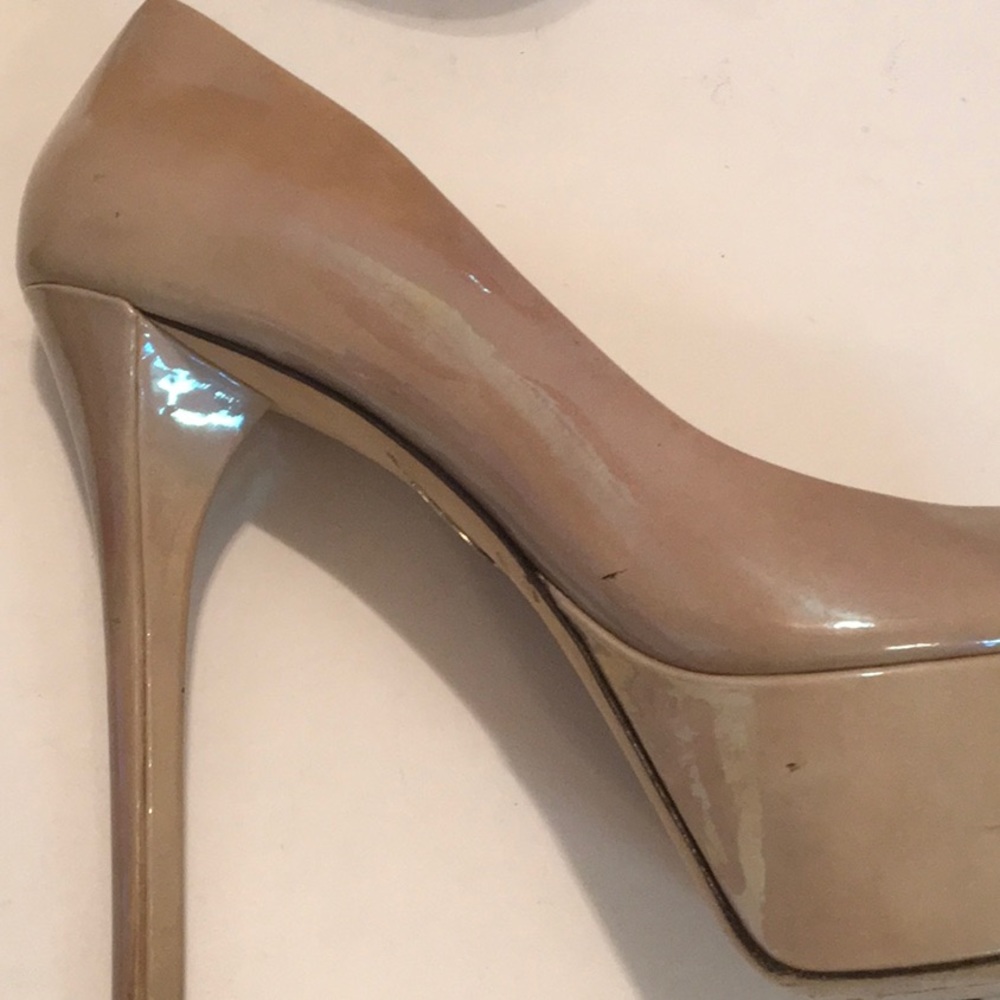 B BRIAN ATWOOD Nude Platform Peep Toe Stiletto 8 - Picture 7 of 8
